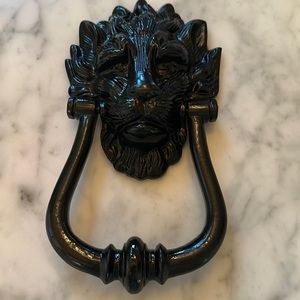 Black Cast Iron Lion'sHead Door Knocker. NIB